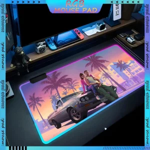 Tapis de Souris Gaming LED RGB GTA 6 – Plongez dans l'Univers E-sport avec Style et Précision